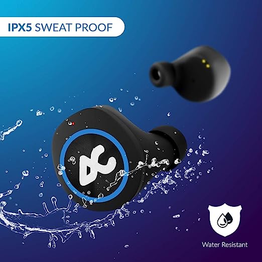 Auxtron AirBolt 505 True Wireless (TWS) Earbuds - Bluetooth 5.0, Full Touch Earphones, IPX5 Water Resistant, HD Stereo Sound, High Bass, InBuilt MIC, Upto 36 Hours Playtime with Charging Case (Blue + Black) Auxtron AirBolt 505 True Wireless (TWS) Earbuds - Bluetooth 5.0, Full Touch Earphones, IPX5 Water Resistant, HD Stereo Sound, High Bass, InBuilt MIC, Upto 36 Hours Playtime with Charging Case (Blue + Black)